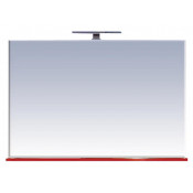 Зеркало Misty Атланта 107 c полочкой, цвет красный