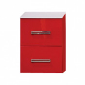 Тумба со столешницей Misty Атланта 38 подвесная с 2 ящиками, цвет красный