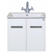 Тумба с раковиной Misty Атланта 60 подвесная прямая, цвет белый
