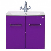 Тумба с раковиной Misty Атланта 60 подвесная прямая, цвет сиреневый