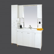 Тумба с раковиной Misty Вирджиния-бабочка 105 прямая, цвет венге-белый