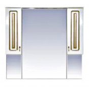 Зеркало-шкаф Misty Вояж 100, цвет белый патина