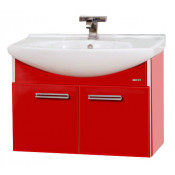 Тумба с раковиной Misty Джулия 105 подвесная, цвет красный
