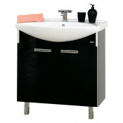Тумба с раковиной Misty Джулия 65 напольная прямая, цвет черный