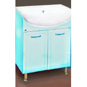 Тумба с раковиной Misty Джулия 75 напольная прямая, цвет голубой