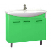 Тумба с раковиной Misty Джулия 105 напольная прямая, цвет зеленый