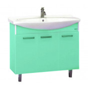 Тумба с раковиной Misty Джулия 105 напольная прямая, цвет салатовый