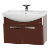 Тумба с раковиной Misty Джулия 75 подвесная, цвет коричневый
