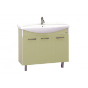 Тумба с раковиной Misty Джулия 120 напольная прямая, цвет бежевый