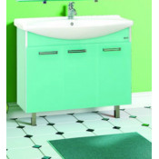 Тумба с раковиной Misty Джулия 120 напольная прямая, цвет салатовый