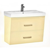 Тумба с раковиной Misty Джулия Qvatro 65 подвесная с 2 ящиками, цвет бежевый Beidge