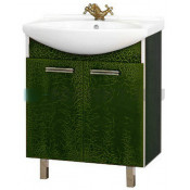 Тумба с раковиной Misty Джулия Краколет 65 напольная прямая, цвет зеленый