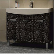 Тумба с раковиной Misty Джулия Краколет 120 напольная прямая, цвет черный