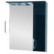 Зеркало-шкаф Misty Жасмин 55, цвет черный