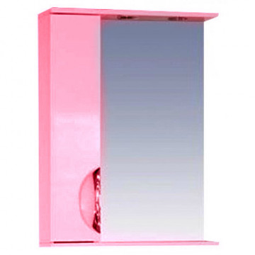 Зеркало-шкаф Misty Жасмин 55, цвет розовый