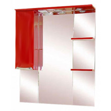 Зеркало-шкаф Misty Жасмин 85, цвет красный