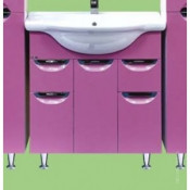 Тумба с раковиной Misty Жасмин 75, пленка, цвет розовый