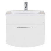 Тумба с раковиной Misty Корсика 70 подвесная с 1 ящиком, цвет белый