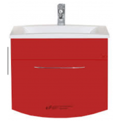 Тумба с раковиной Misty Корсика 70 подвесная с 1 ящиком, цвет красный