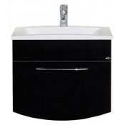 Тумба с раковиной Misty Корсика 70 подвесная с 1 ящиком, цвет черный