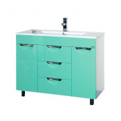Тумба с раковиной Misty Кристи 75, цвет салатовый