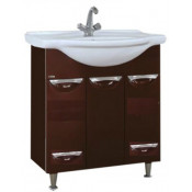 Тумба с раковиной Misty Кристи 75, цвет коричневый