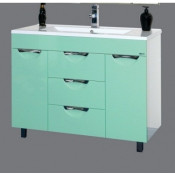 Тумба с раковиной Misty Кристи 90 L/R, цвет салатовый
