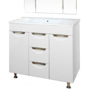 Тумба с раковиной Misty Кристи 105 центральная, цвет белый