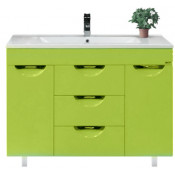 Тумба с раковиной Misty Кристи 105 центральная, цвет салатовый