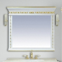 Зеркало Misty Мануэлла Gold 105, цвет белый глянцевый