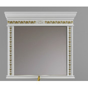 Зеркало Misty Мануэлла Gold 120, цвет белый глянцевый