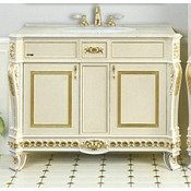 Тумба с раковиной Misty Мануэлла Gold 105 прямая, цвет бежевый глянцевый