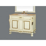 Тумба с раковиной Misty Мануэлла Gold 120 прямая, цвет бежевый матовый