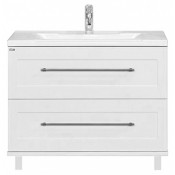 Тумба с раковиной Misty Марта 70 напольная, цвет белый фактурный