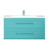 Тумба с раковиной Misty Марта 70 подвесная, цвет бирюзовый