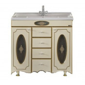 Тумба с раковиной Misty Монако 120 с 4 ящиками, цвет бежевый