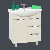 Тумба с раковиной Misty Орхидея 65 с 3 ящиками, цвет бежевый