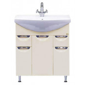 Тумба с раковиной Misty Орхидея 85 с 2 ящиками, цвет салатовый