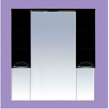 Зеркало-шкаф Misty Петра 105, цвет черный