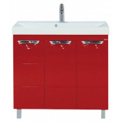 Тумба с раковиной Misty Петра 75, цвет красный