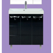 Тумба с раковиной Misty Петра 75, цвет черный