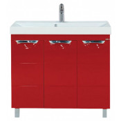 Тумба с раковиной Misty Петра 90, цвет красный
