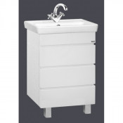 Тумба с раковиной Misty Прима 50 с 3 ящиками, цвет белый