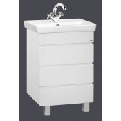 Тумба с раковиной Misty Прима 60 с 3 ящиками, цвет белый