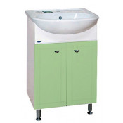 Тумба с раковиной Misty Уют 50 прямая, цвет салатовый