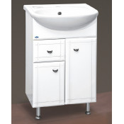 Тумба с раковиной Misty Уют 60 с 1 ящиком, цвет белый