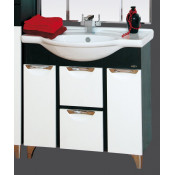 Тумба с раковиной Misty Франко 105, цвет венге-белый