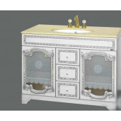 Тумба с раковиной Misty Элис 120 с 3 ящиками, цвет белый