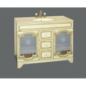 Тумба с раковиной Misty Элис 120 с 3 ящиками, цвет бежевый