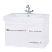 Тумба с раковиной Misty Эмилия 75, раковина-цвет белый